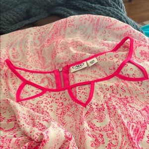 Cato Woman Pink and Cream Chemise Top 18-20 W